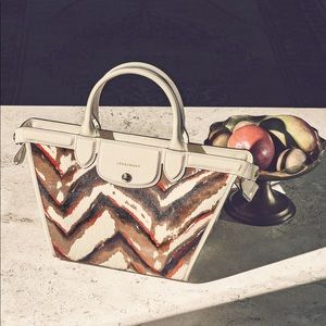 Longchamp Large Le Pliage Genuine CalfHair Satchel